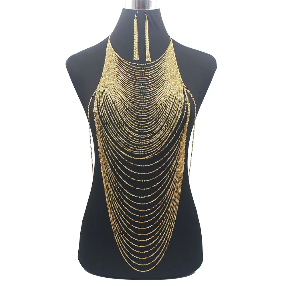Body Jewelry Materials - 풀 체인 바디 체인 브라 노예