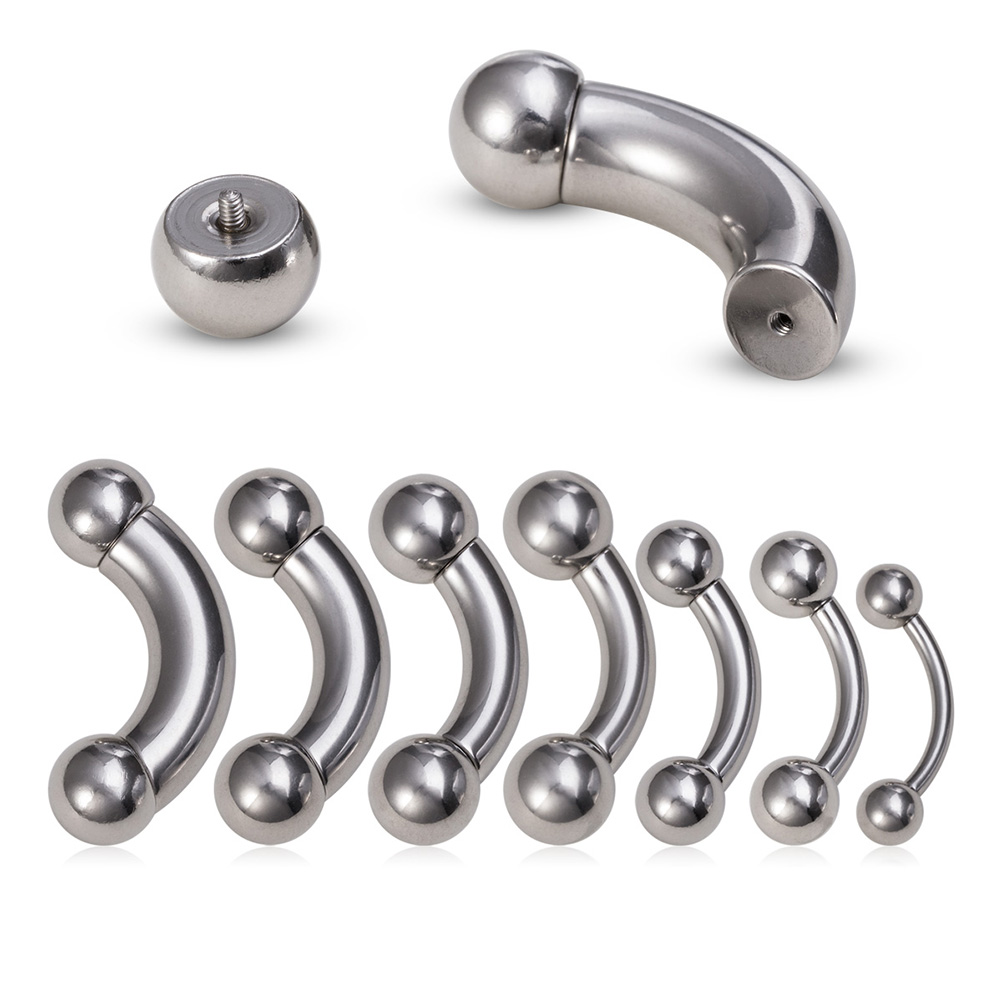 Nipple Bar Curved - 1pc 큰 크기 생식기 곡선 바벨