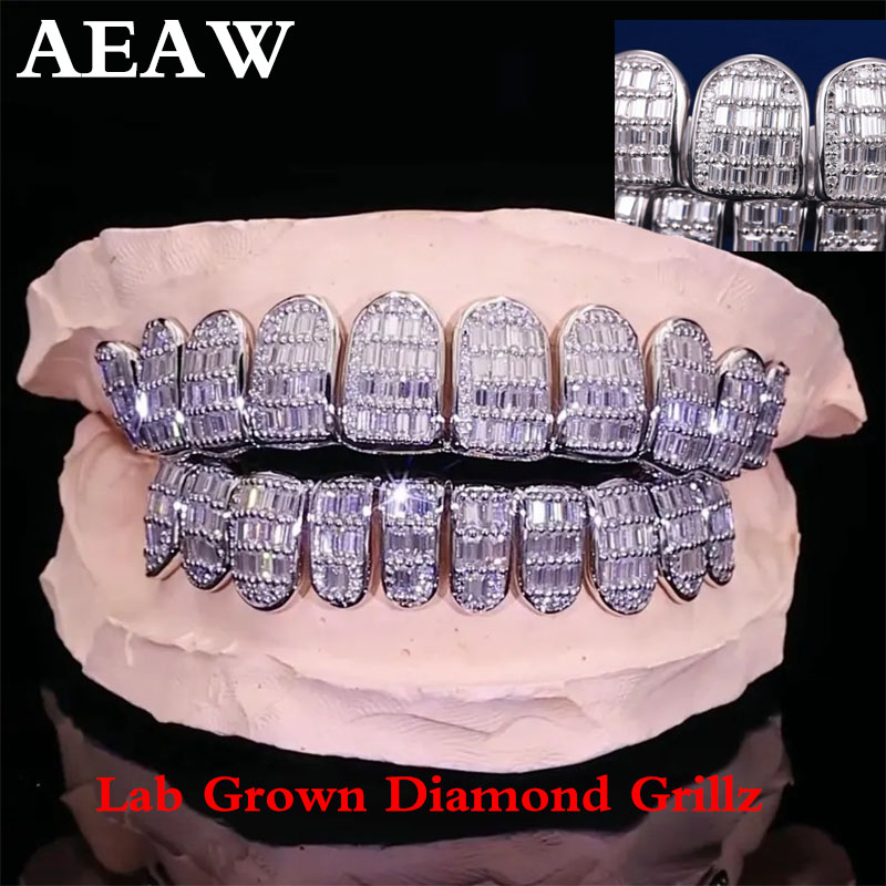 Yellow Body Jewelry - AEAW 커스텀 랩그로운 다이아몬드 HPHT 바게트