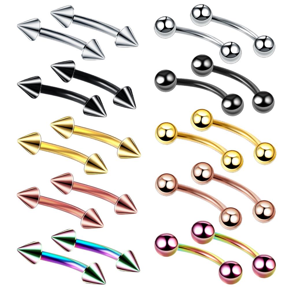 Nipple Bar Curved - 10 개/몫 눈썹 피어싱 곡선 바벨