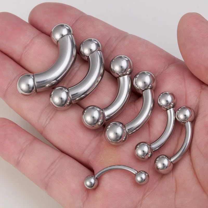 Nipple Bar Curved - 1개 대형 스테인리스 스틸 곡선형 바벨