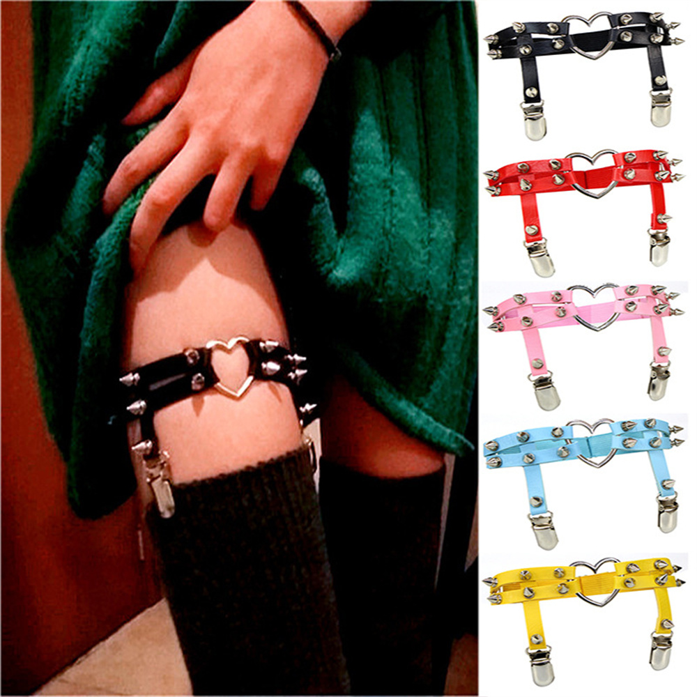 Body Jewelry Hoops - 1Pcs 여성 펑크 고스 하트 PU
