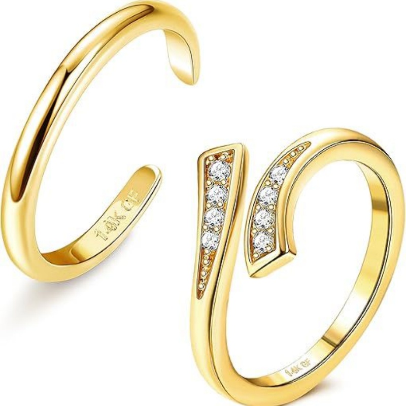 Body Jewelry Hoops - 여성용 14K 금도금 조절 가능 지르콘
