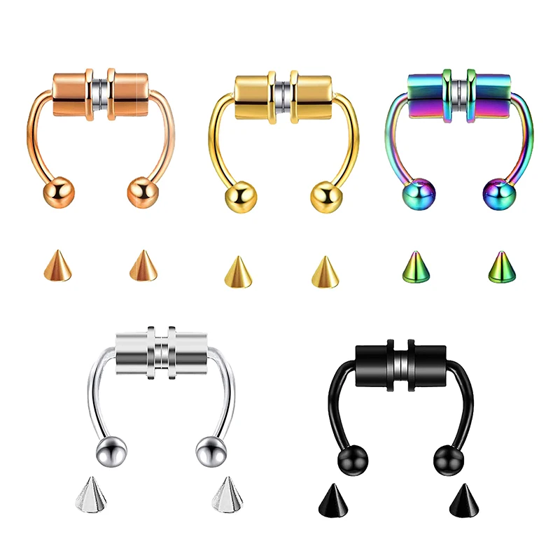 Body Jewelry Hoops - 가짜 피어싱 코 링 후프 Septum