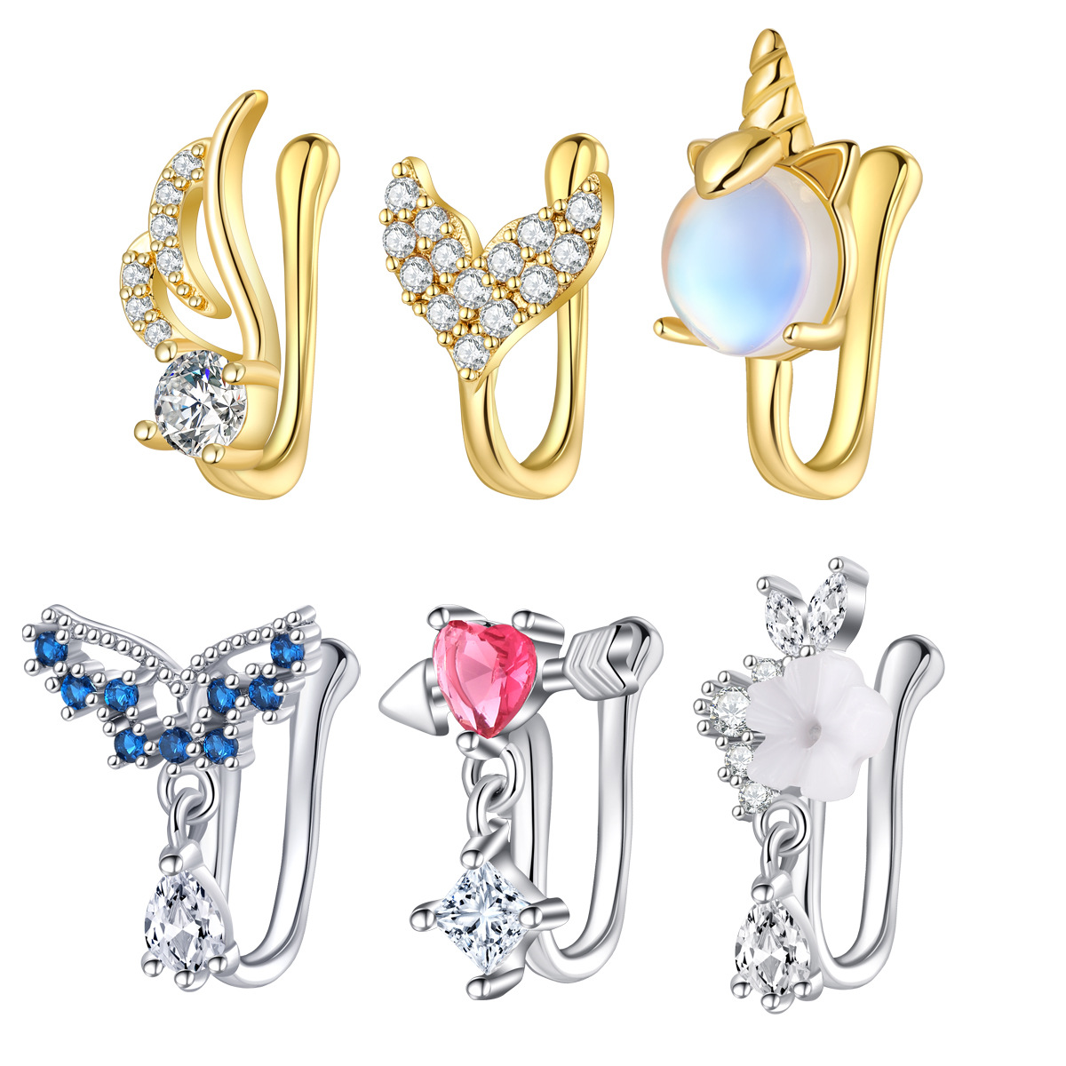 Body Jewelry Hoops - 고품질 구리 소재와 큐빅 지르코니아가 있는