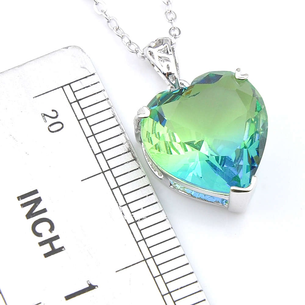 하트 바이 컬러 토르말린 블루 스톤 실버 웨딩 러시아  - Body Jewelry Australia 리뷰 및 가격