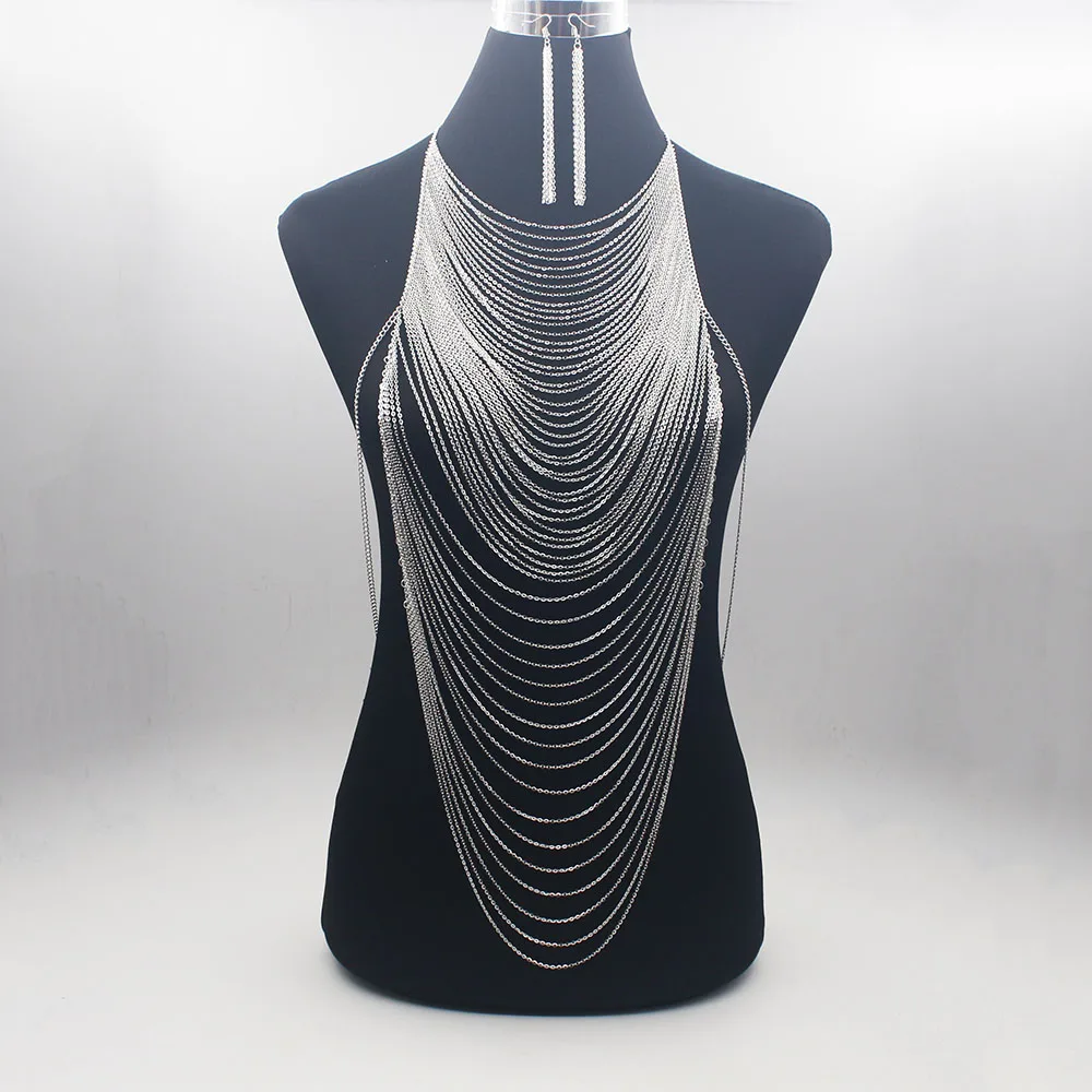 풀 체인 바디 체인 브라 노예 하네스 목걸이, 술 허리 - Body Jewelry Materials 리뷰 및 가격