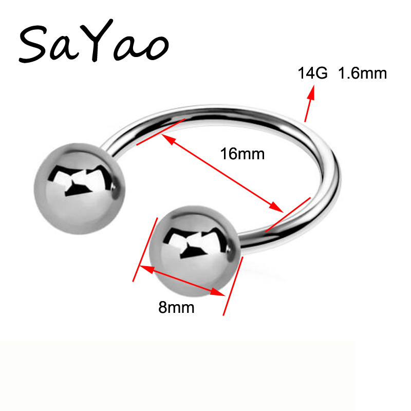 빅 볼 스테인레스 스틸 바벨 말굽 반지 눈썹 바나나 곡 - Nipple Bar Curved 리뷰 및 가격