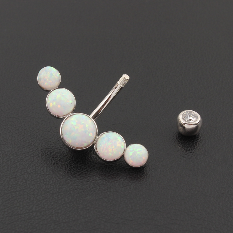 배꼽 피어싱 925 스털링 실버 소재 네이블 바 인조  - Body Jewelry Materials 리뷰 및 가격