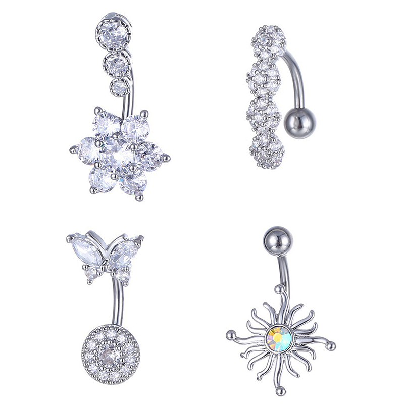 크리스탈 배꼽 링 동물 모양 배꼽 피어싱 스테인레스 스 - Body Jewelry Hoops 리뷰 및 가격