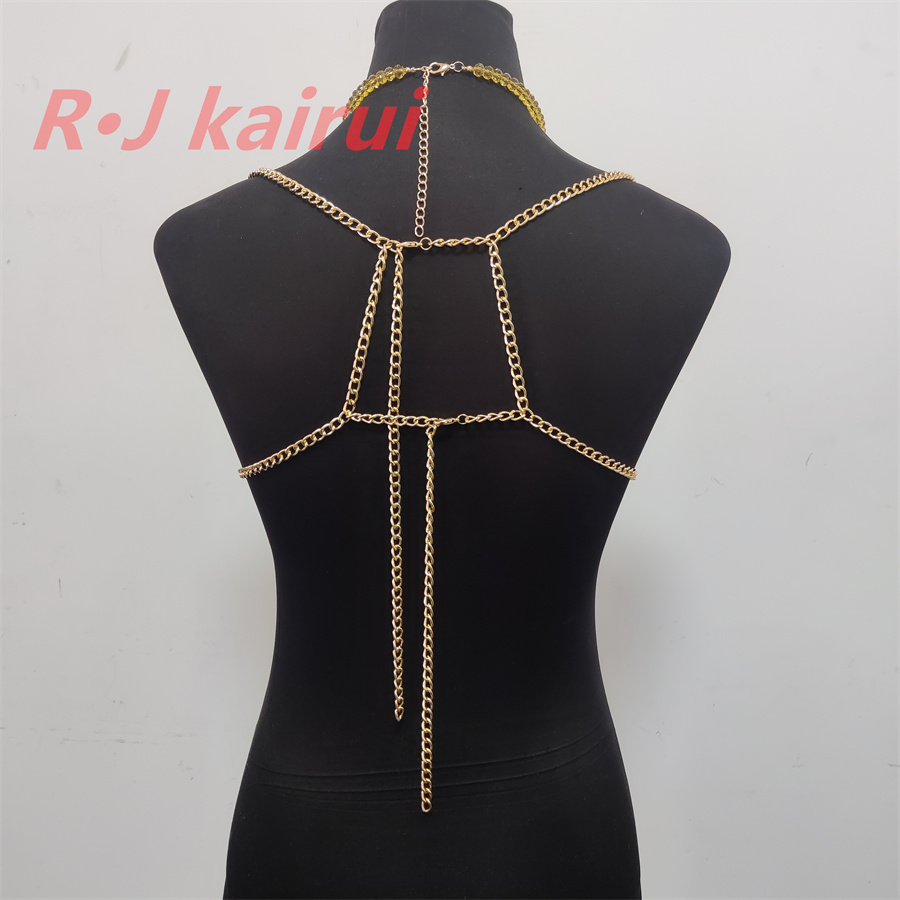 RJ 패션 섹시한 금속 옐로우 레드 크리스탈 유리 비즈 - Yellow Body Jewelry 리뷰 및 가격