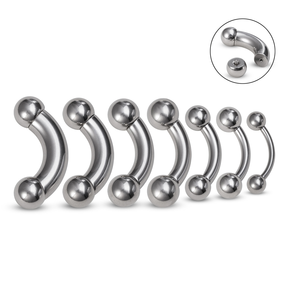 1pc 큰 크기 생식기 곡선 바벨 귀 Tragus PA - Nipple Bar Curved 리뷰 및 가격