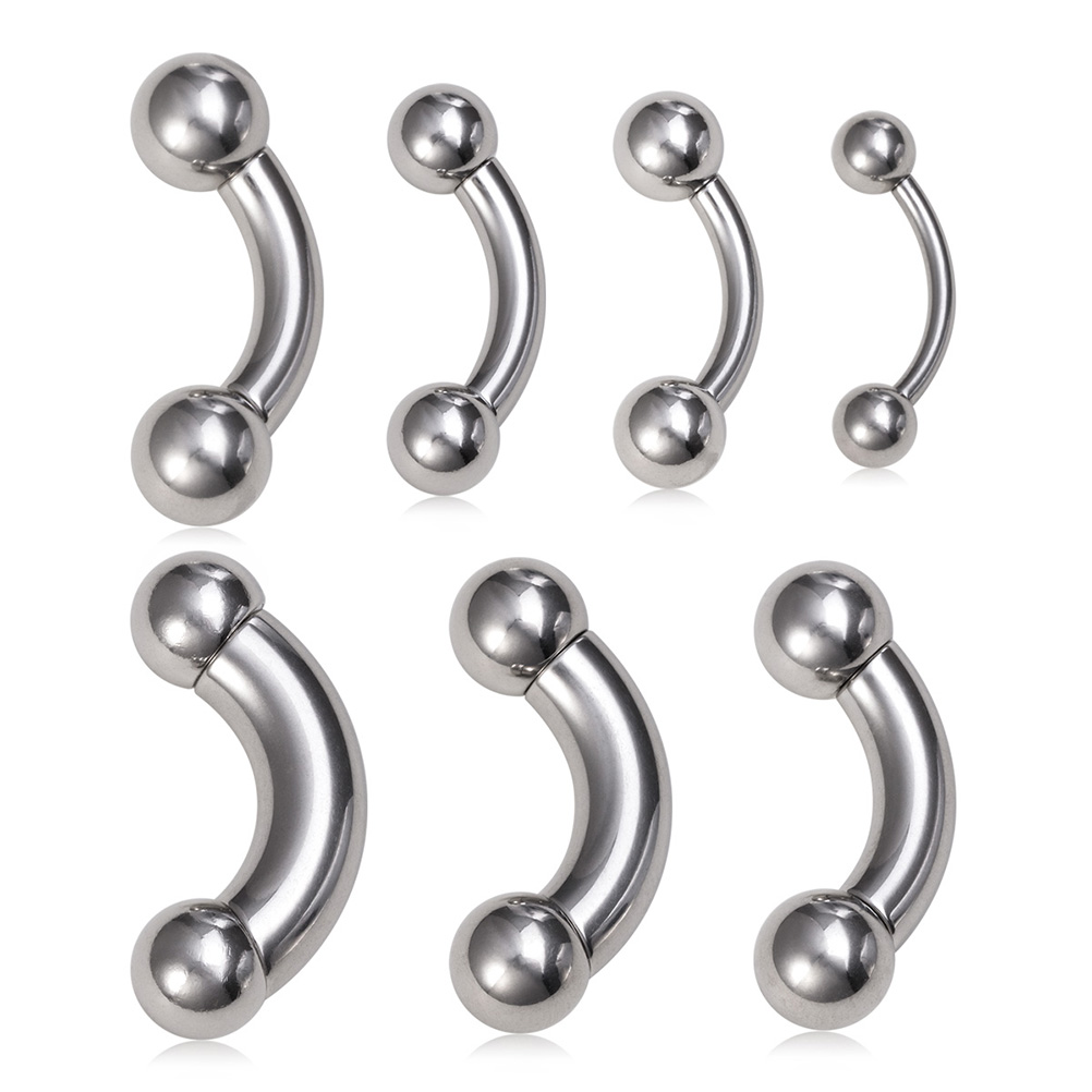 1pc 큰 크기 생식기 곡선 바벨 귀 Tragus PA - Nipple Bar Curved 리뷰 및 가격