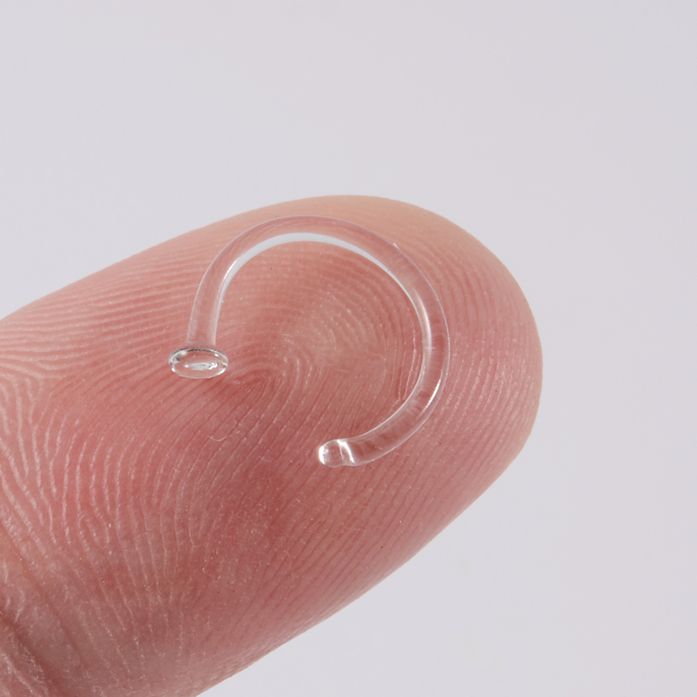 1PC 유리 코 스터드 투명 유리 스트레이트 코 링 리 - Body Jewelry Storage 리뷰 및 가격