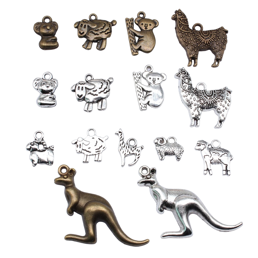 20pcs 호주 시리즈 매력 코알라 베어 캥거루 알파카 - Body Jewelry Australia 리뷰 및 가격