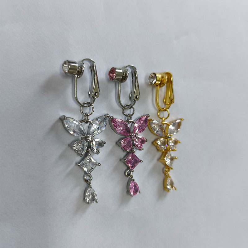 1Pc 나비 디자인 CZ 가짜 배꼽 링 다기능 비 피어 - Body Jewelry Hoops 리뷰 및 가격