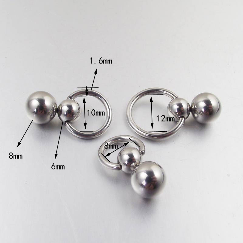 스테인레스 스틸 더블 볼 오뚜기 박 반지, 눈썹 곡선  - Nipple Bar Curved 리뷰 및 가격