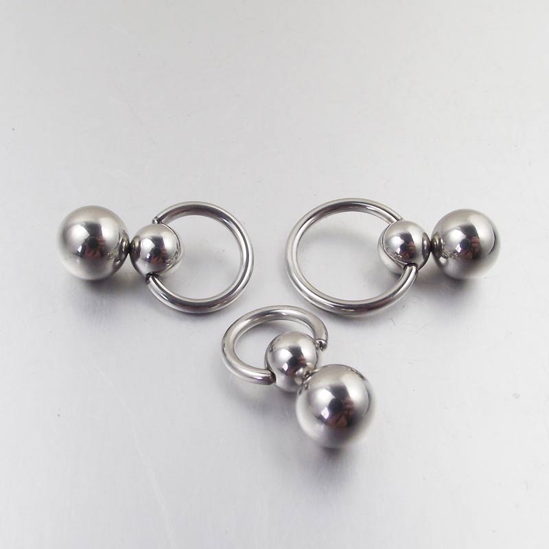 스테인레스 스틸 더블 볼 오뚜기 박 반지, 눈썹 곡선  - Nipple Bar Curved 리뷰 및 가격