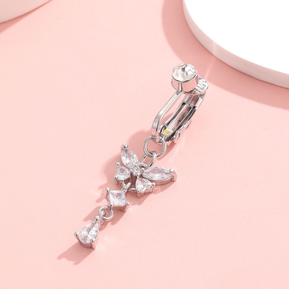 나비 디자인 클립형 배꼽 피어싱 (구멍 뚫지 않아도 되 - Body Jewelry Materials 리뷰 및 가격
