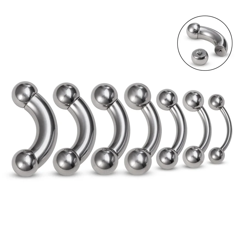 1개 대형 스테인리스 스틸 곡선형 바벨 눈썹 링 니플  - Nipple Bar Curved 리뷰 및 가격