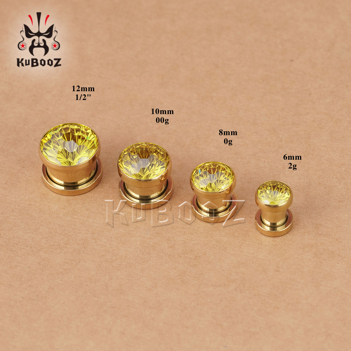 2개 반짝이는 노란색 크리스탈 다이아몬드 컷 이어 플러 - Yellow Body Jewelry 리뷰 및 가격