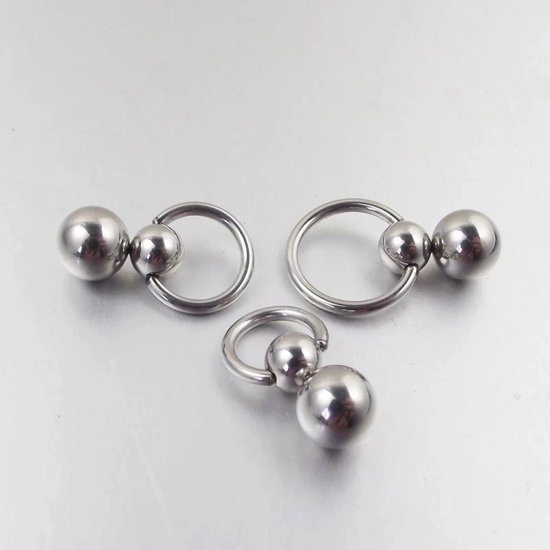 스테인리스 스틸 더블 볼 오뚜기 조롱박 반지, 눈썹 곡 - Nipple Bar Curved 리뷰 및 가격