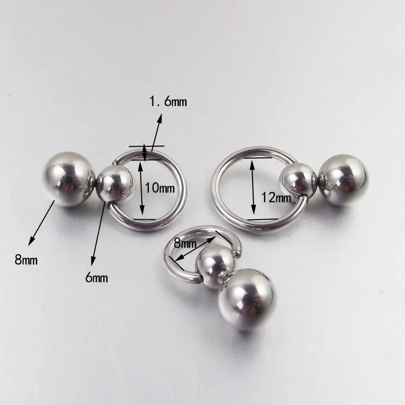 스테인리스 스틸 더블 볼 오뚜기 조롱박 반지, 눈썹 곡 - Nipple Bar Curved 리뷰 및 가격