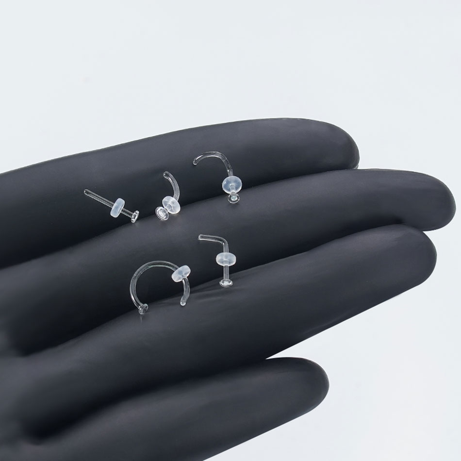 1/5개 유리 코 스터드 투명 유리 스트레이트 코 스크 - Body Jewelry Storage 리뷰 및 가격