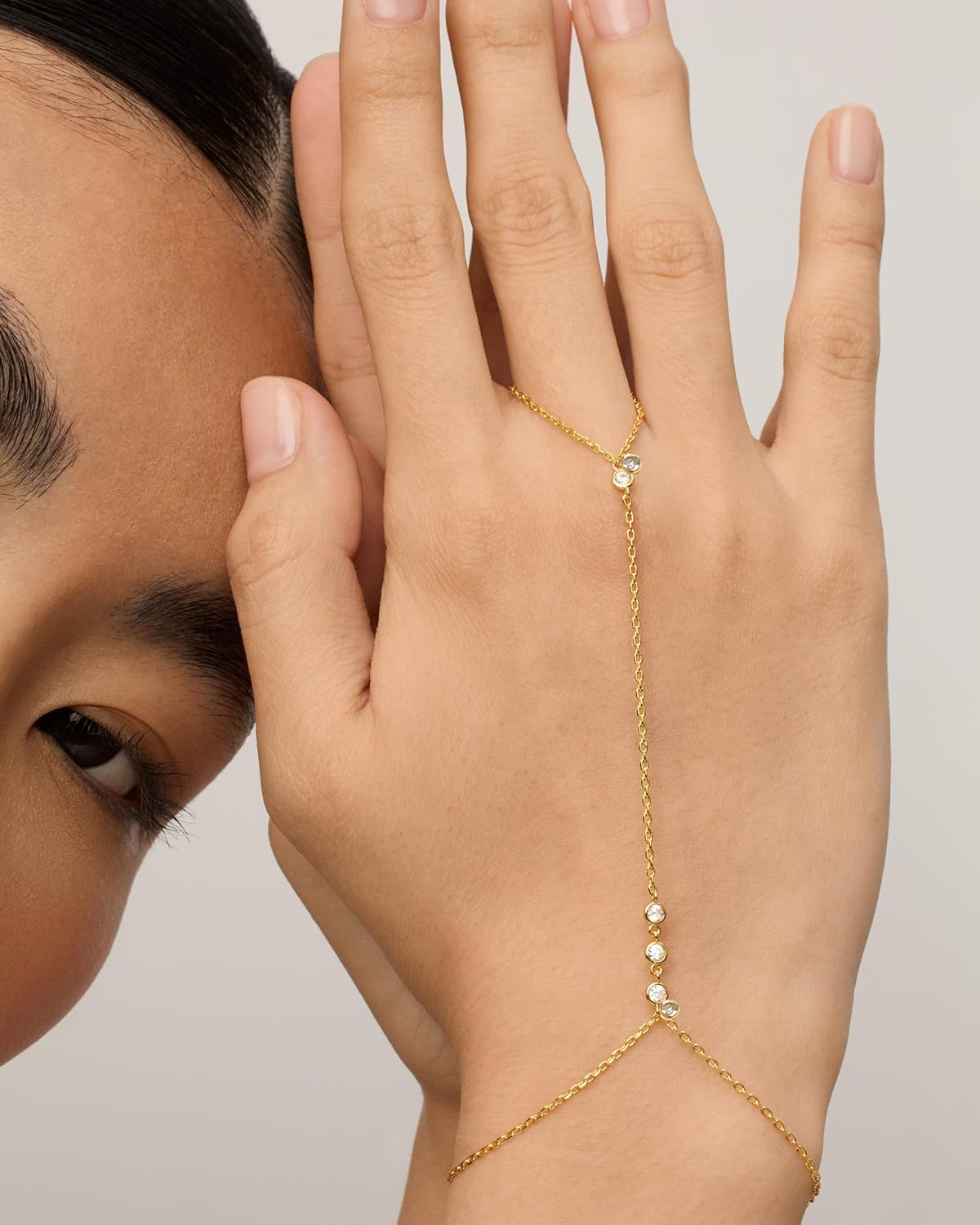 여성을위한 14K 옐로우 골드 도금 스테인레스 스틸 핸 - Yellow Body Jewelry 리뷰 및 가격