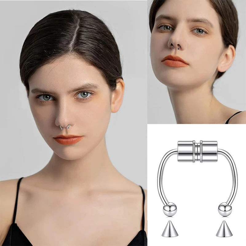 가짜 피어싱 코 링 후프 Septum 비 피어싱 코 클 - Body Jewelry Hoops 리뷰 및 가격