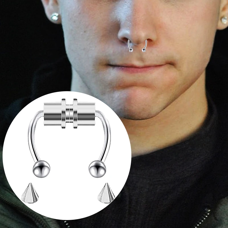 가짜 피어싱 코 링 후프 Septum 비 피어싱 코 클 - Body Jewelry Hoops 리뷰 및 가격