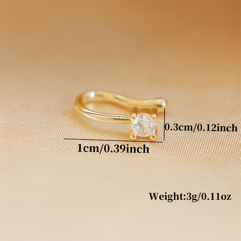 1피스 라운드 지르콘 비천공 코걸이 여성용 황동 소재  - Body Jewelry Materials 리뷰 및 가격