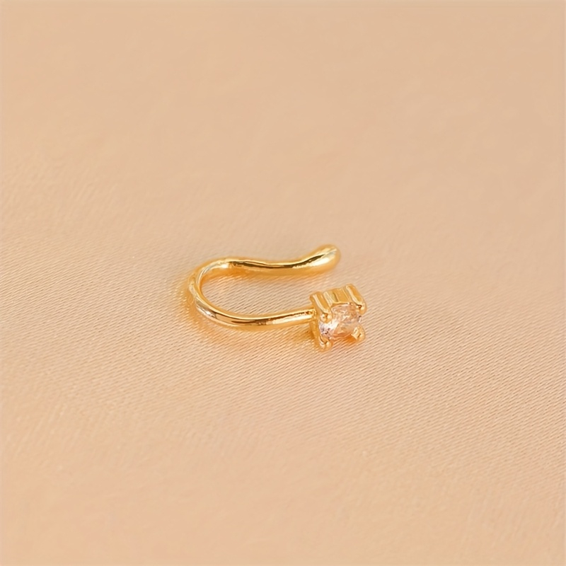 1피스 라운드 지르콘 비천공 코걸이 여성용 황동 소재  - Body Jewelry Materials 리뷰 및 가격