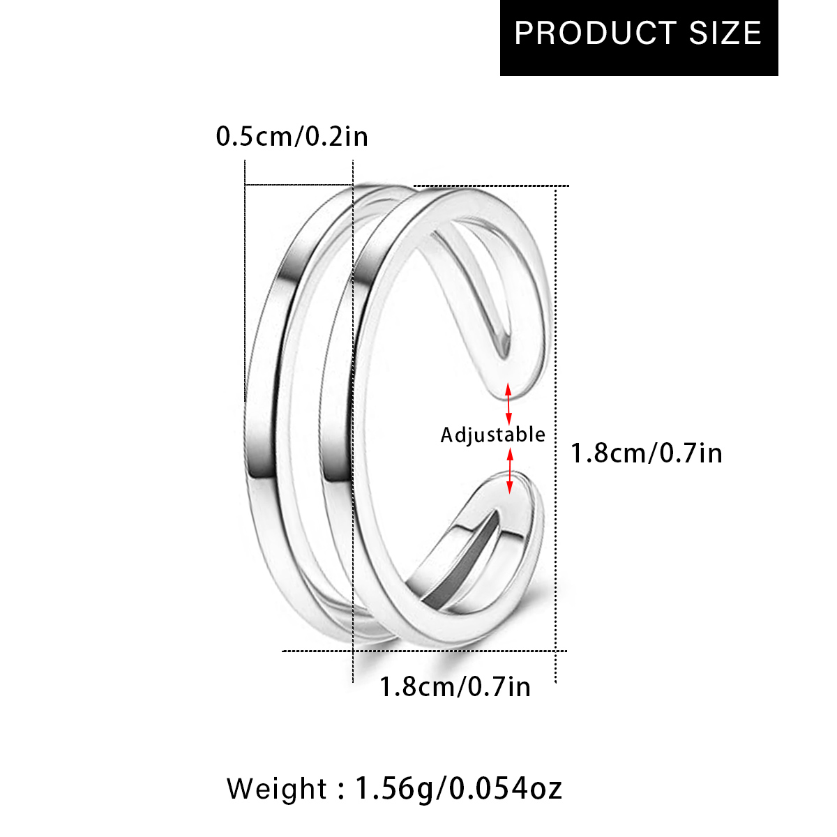 조절 가능한 이중 레이어 발가락 반지 316L 스테인리 - Body Jewelry Hoops 리뷰 및 가격
