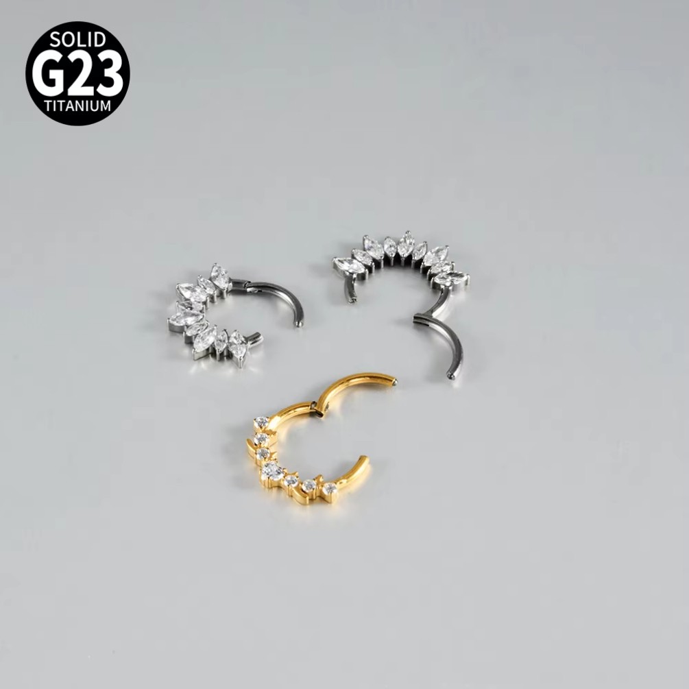 G23 티타늄 힌지드 스네이크/앤틀러-셉텀 클릭 노스트 - Body Jewelry Hoops 리뷰 및 가격
