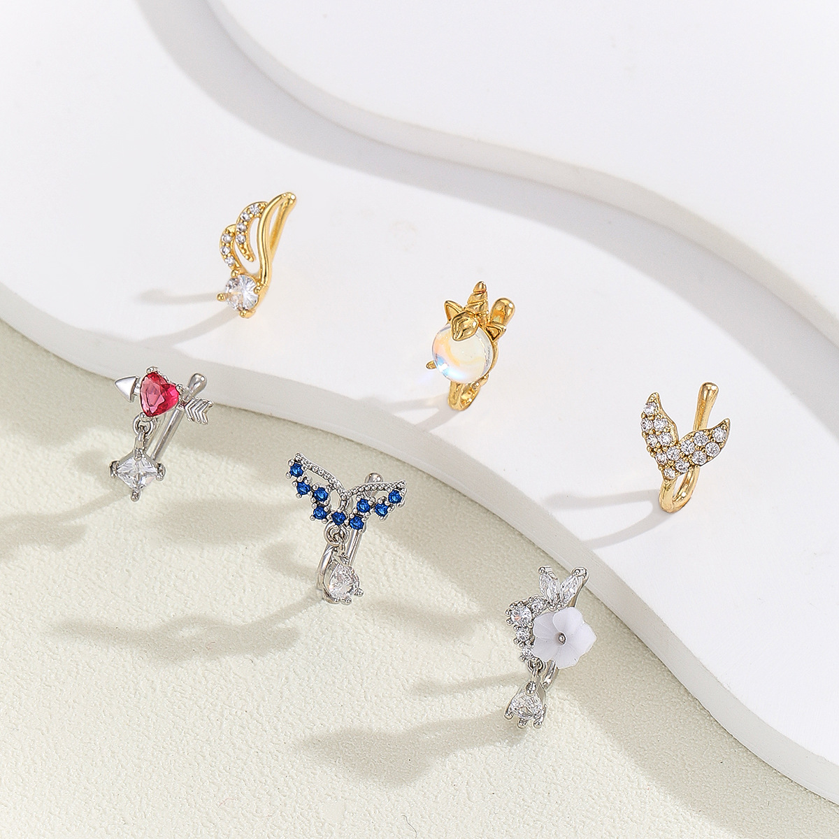 고품질 구리 소재와 큐빅 지르코니아가 있는 가짜 코 피 - Body Jewelry Hoops 리뷰 및 가격