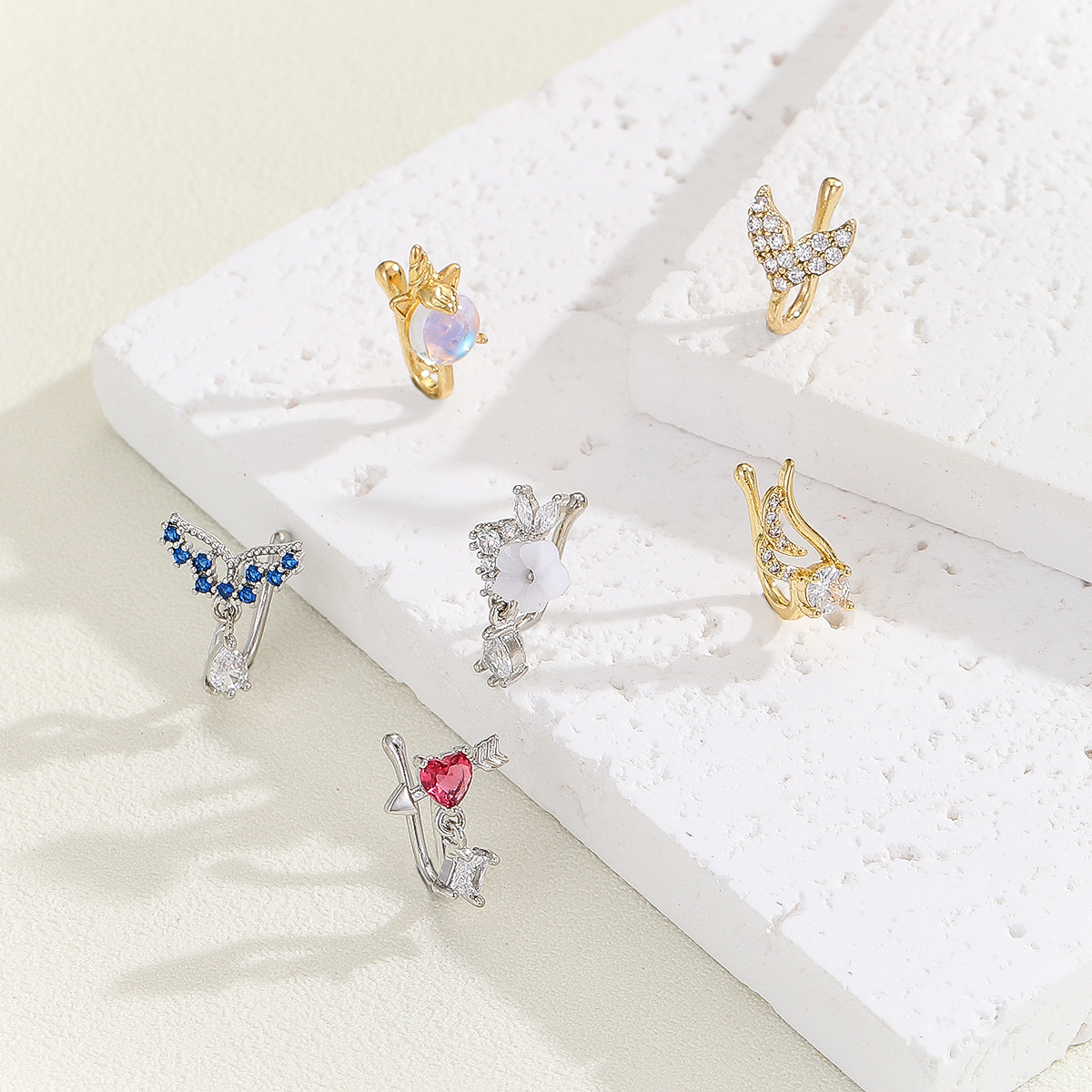 고품질 구리 소재와 큐빅 지르코니아가 있는 가짜 코 피 - Body Jewelry Hoops 리뷰 및 가격