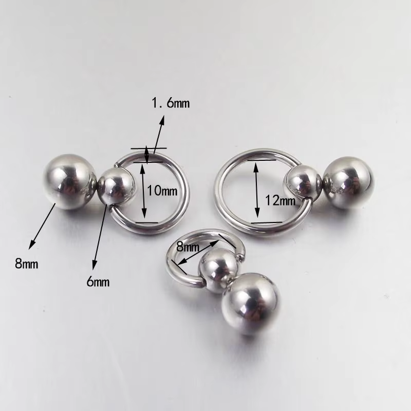 1Pcs 스테인레스 스틸 더블 볼 조롱박 반지 눈썹 곡 - Nipple Bar Curved 리뷰 및 가격