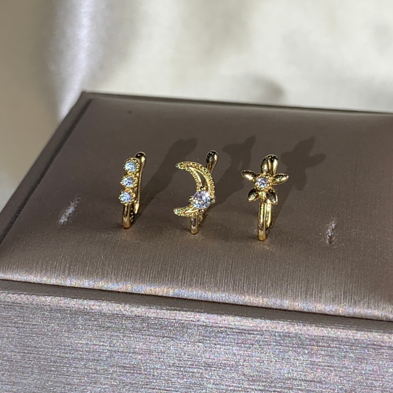 3피스 레트로 라이트 럭셔리 코 클립 세트, 인조 지르 - Body Jewelry Materials 리뷰 및 가격
