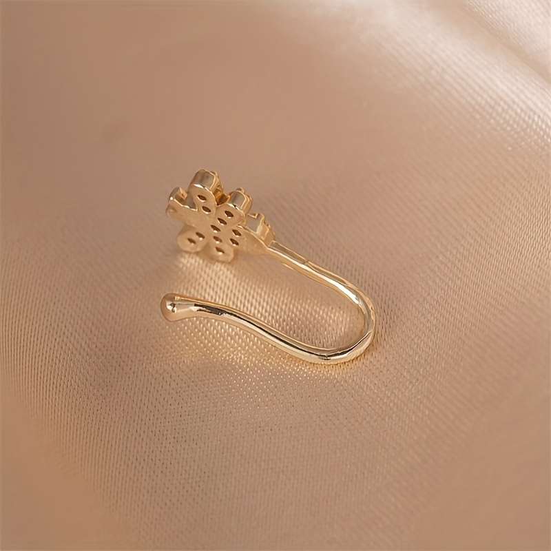 1개의 귀여운 작은 벌 모양 지르콘 비천공 코걸이, 황 - Body Jewelry Materials 리뷰 및 가격