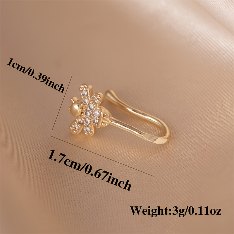 1개의 귀여운 작은 벌 모양 지르콘 비천공 코걸이, 황 - Body Jewelry Materials 리뷰 및 가격