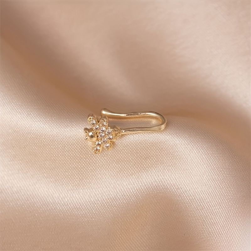 1개의 귀여운 작은 벌 모양 지르콘 비천공 코걸이, 황 - Body Jewelry Materials 리뷰 및 가격