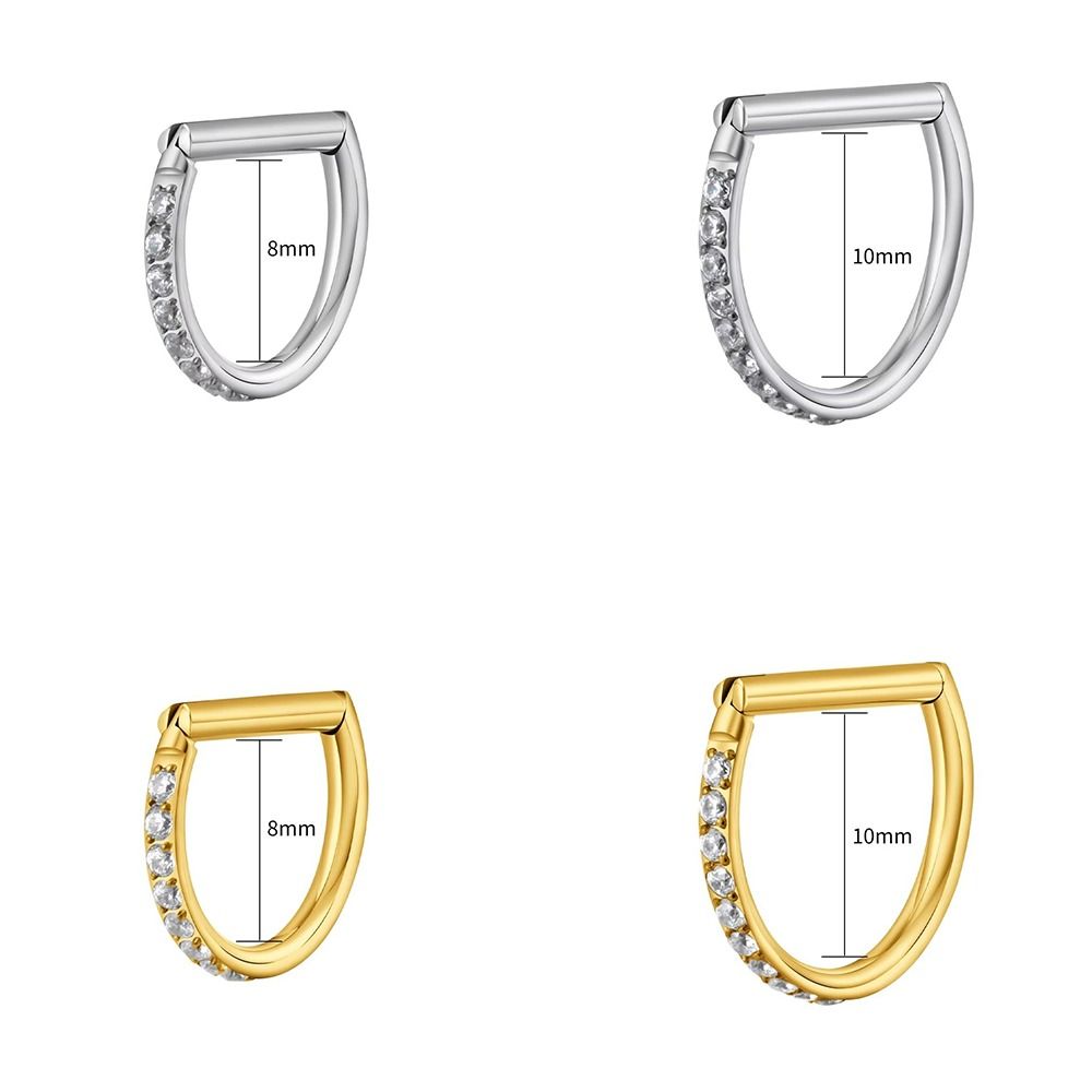 ASTM F136 티타늄 셉텀 링 CZ 16G D형 귀 - Body Jewelry Materials 리뷰 및 가격